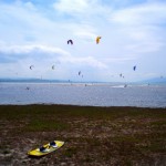 Kitesurf en el pantano del Ebro